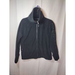Calvin Klein Performance Full Zip Fleece Jacket Black Size S Moisture Wicking